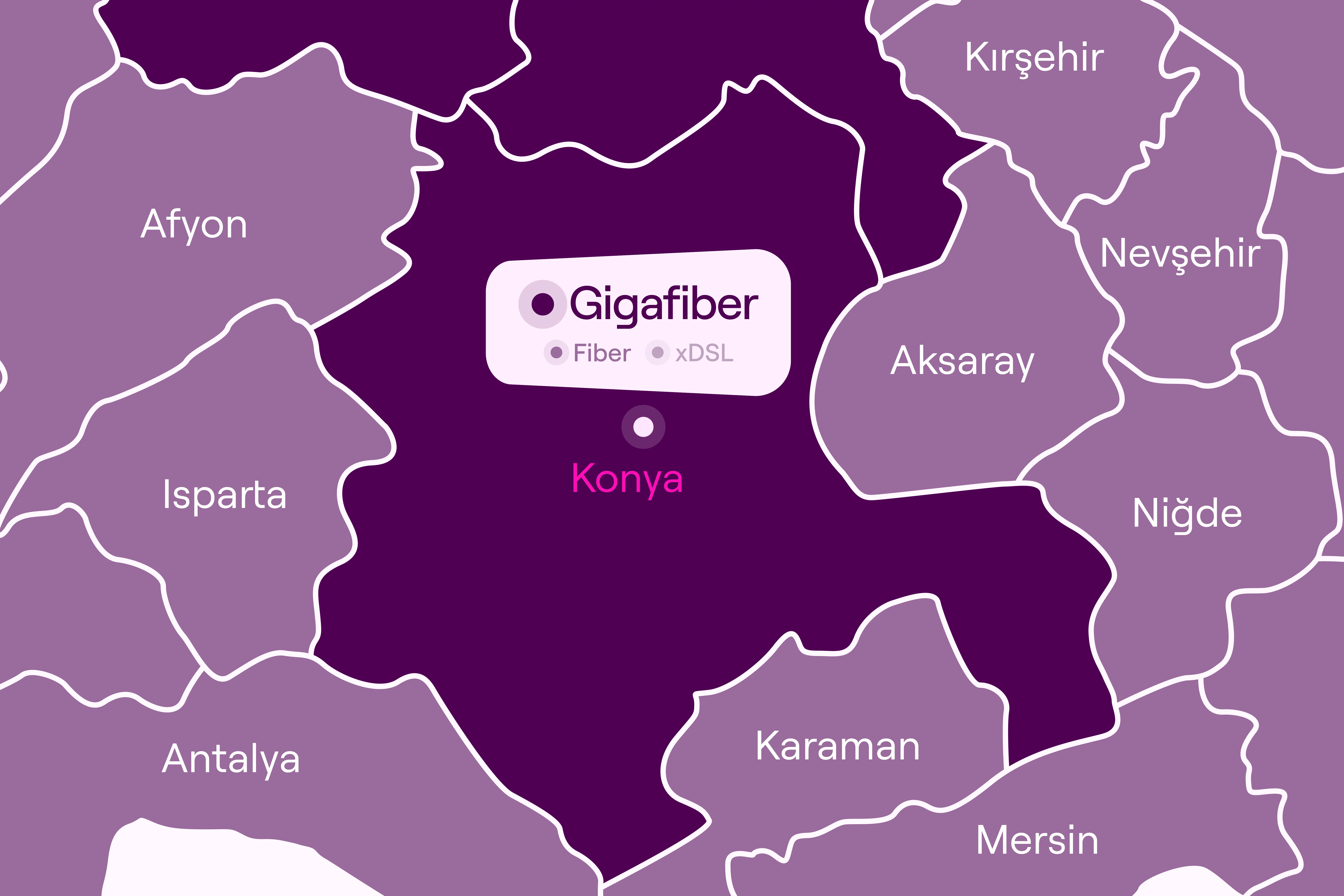 Konya GigaFiber Haritası